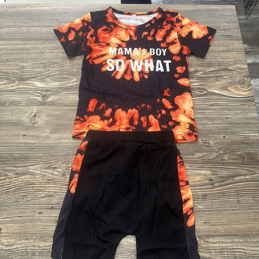 “Mamas Boy So What” 2T Baby Outfit. Short Sleeve Tee and Shorts. NWT